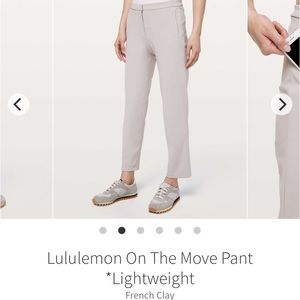 Lululemon On The Move Pant Lightweight French Clay